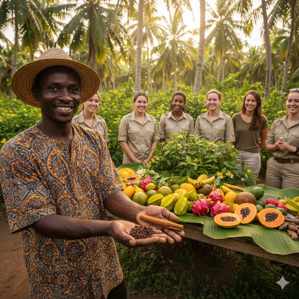 Turquoise waters and white-sand beach in Zanzibar